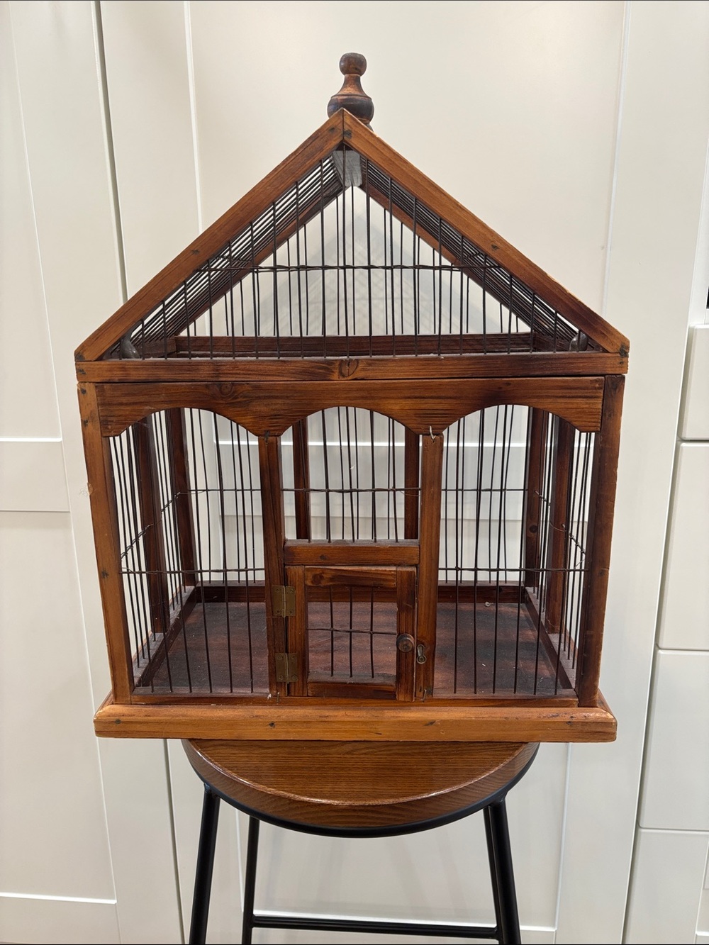 Wooden Bird Cage House - Brown